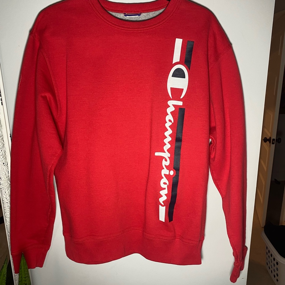 Red Champion Crewneck